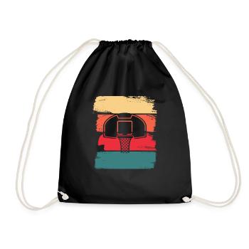 Basketball hoop basketball player playing basketball - Drawstring Bag - black - Front