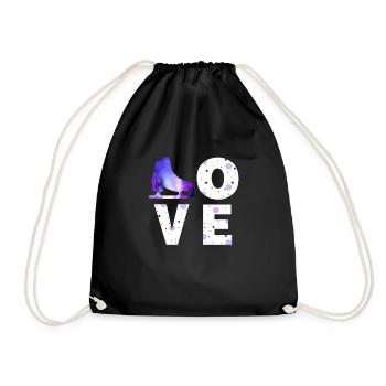 Figure skating gift figure skater girl - Drawstring Bag - black - Front
