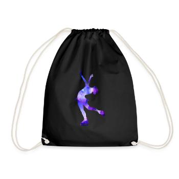Figure skating gift figure skater girl - Drawstring Bag - black - Front