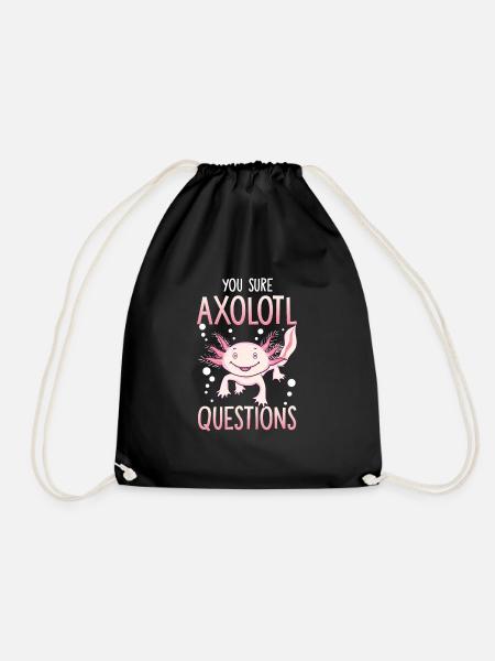 You Sure Axolotl Questions Walking Fish Pun - Sportstaske - sort