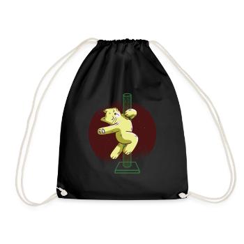 Dancing cat - Drawstring Bag - black - Front
