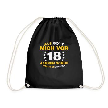 18. Geburtstag Geschenkidee Jungen Mädchen 18er Ge - Turnbeutel - Schwarz - Vorne