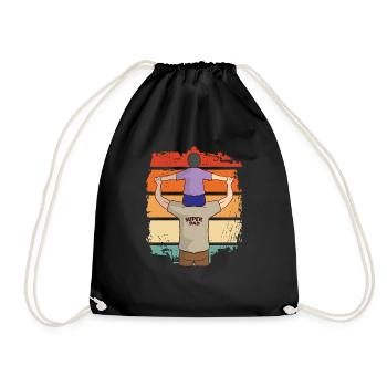 Dad dad - Drawstring Bag - black - Front