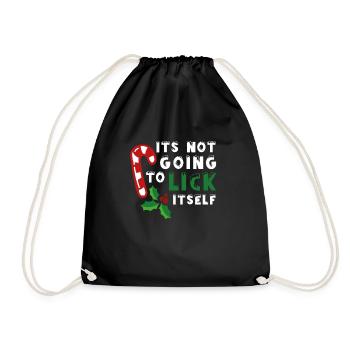 It's not going to lick itself cute xmas Candy cane - Sac de sport léger - noir - Devant