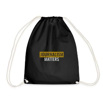 Journalism is important freedom of speech journalist - Drawstring Bag - black - Front