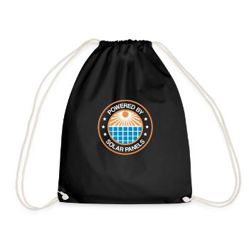 Solar panel solar energy solar power photovoltaic - Drawstring Bag - black - Front