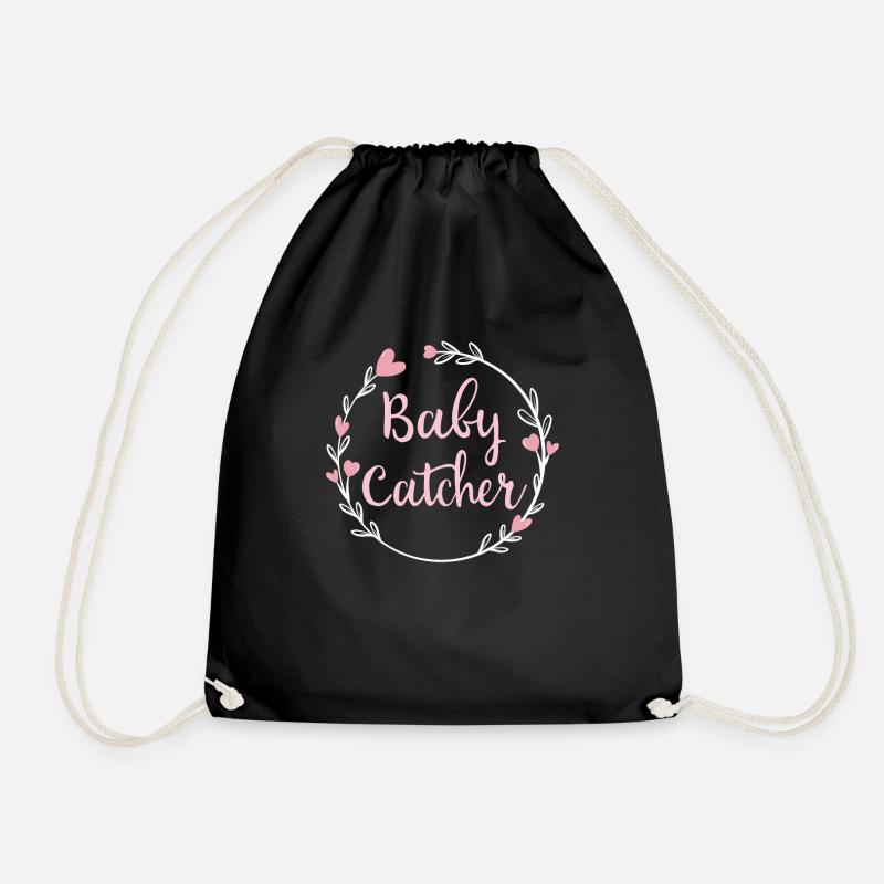 Obstetrics midwife home birth midwives - Drawstring Bag - black
