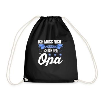 Opa - Turnbeutel - Schwarz - Vorne