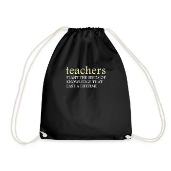 Teacher Teacher - Drawstring Bag - black - Front