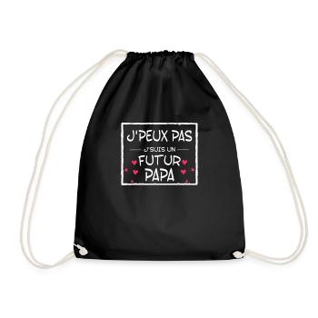 J peux Pas J suis Un Futur Papa Cadea Papa - Sac de sport léger - noir - Devant