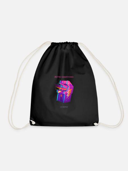RETRO GAMER DAD LEGEND - Turnbeutel - Schwarz