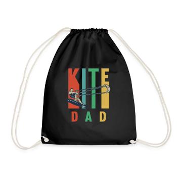 Conception de kitesurf pour un papa kite surfeur - Sac de sport léger - noir - Devant