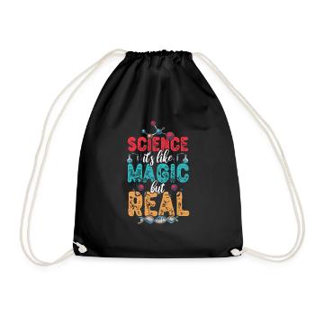 La science, c'est comme de la magie mais un vrai ordinateur nerd - Sac de sport léger - noir - Devant