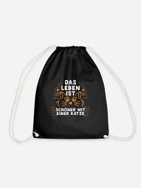 Katze - Turnbeutel - Schwarz