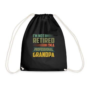 Grandpa - Turnbeutel - Schwarz - Vorne