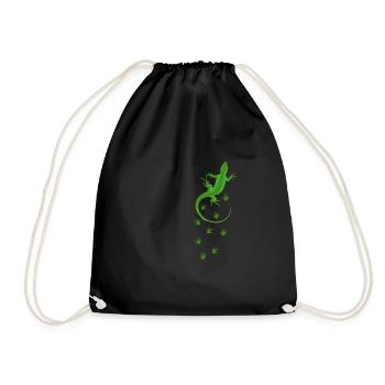 Amant de gecko propriétaire de reptile lézard drôle - Sac de sport léger - noir - Devant