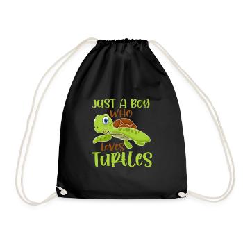 Tortues amateurs Jeunes Reptiles Fan Enfant - Sac de sport léger - noir - Devant