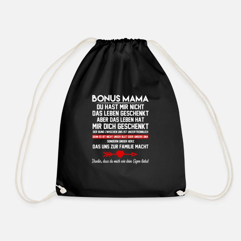 Bonus Mama Geschenkidee - Turnbeutel - Schwarz