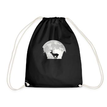 Hunter hunting driven hunt huntress fox gift - Drawstring Bag - black - Front