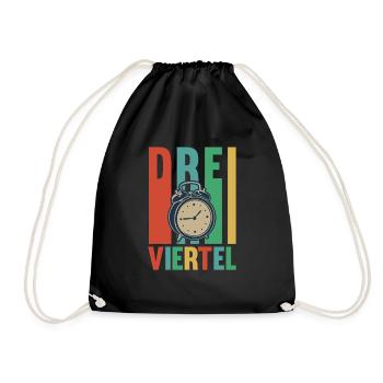 DDR Vintage Design für einen Ossi I Dreiviertel - Turnbeutel - Schwarz - Vorne