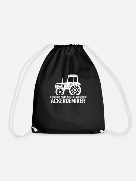 Ackerdemiker Traktor Bauer Landwirt Gülle Jungs - Turnbeutel - Schwarz