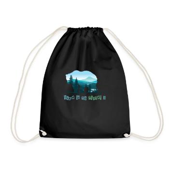 Ours There is no Planet B - Sac de sport léger - noir - Devant
