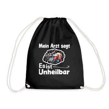 Film Kino Fernsehen Geschenk Filmabend - Turnbeutel - Schwarz - Vorne