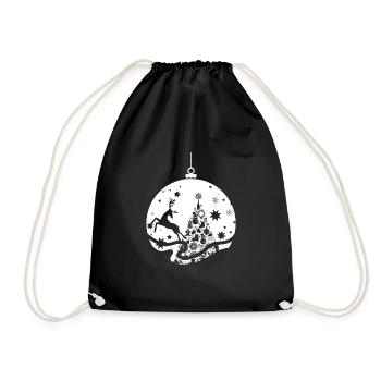 Renne de Noël - Sac de sport léger - noir - Devant