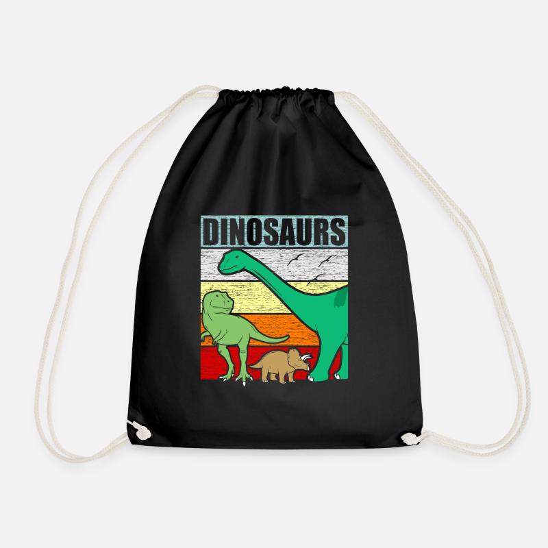 Dinosaurier - Turnbeutel - Schwarz