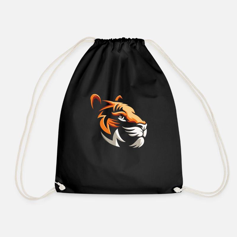 Tiger Tiere Kinder - Turnbeutel - Schwarz