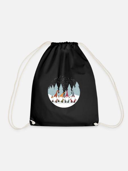 Christmas Garden Gnomes Xmas Santa Claus - Sac de sport léger - noir