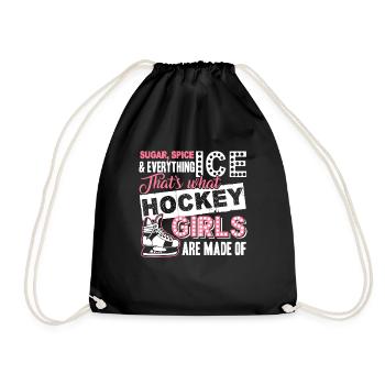 Eishockey Eishockey Mädchen - Turnbeutel - Schwarz - Vorne