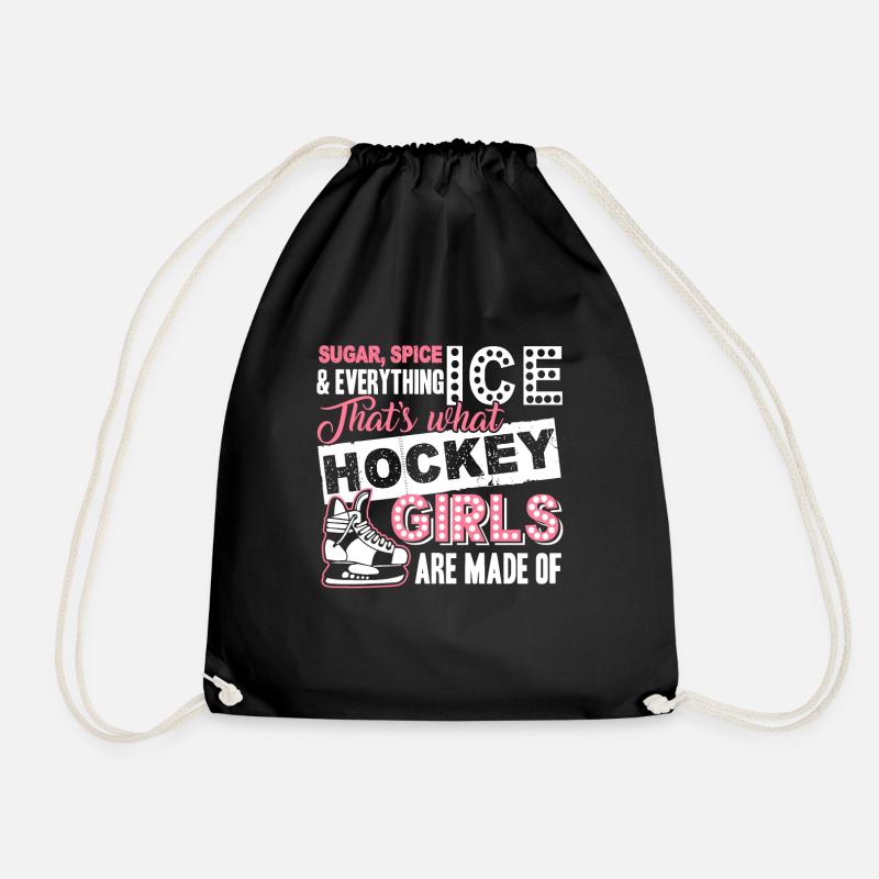 Eishockey Eishockey Mädchen - Turnbeutel - Schwarz