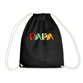 Retro Lead Guitar Dad, Funny Papa Lead Guitar Fath - Sac de sport léger - noir - Devant