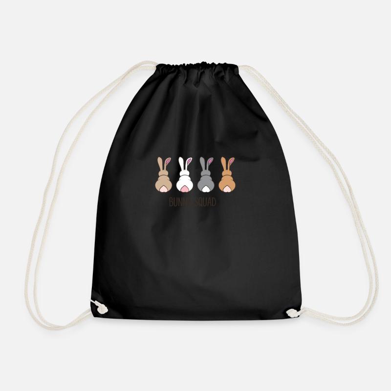 Squad Funny Rabbit Team - Drawstring Bag - black