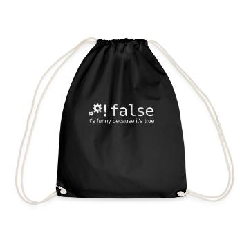 programmer - Drawstring Bag - black - Front