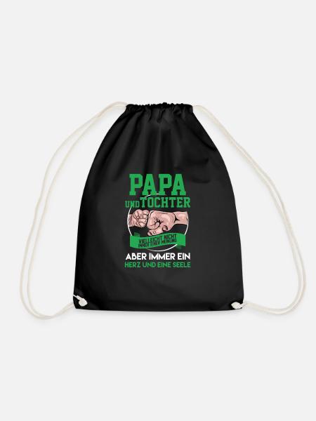Papa Tochter - Turnbeutel - Schwarz