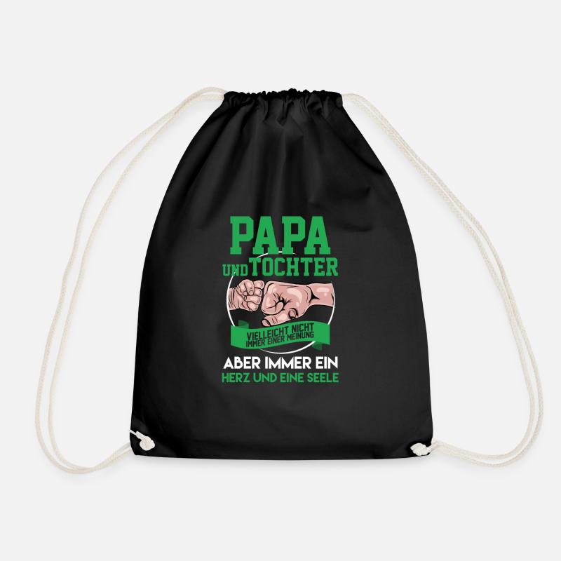 Papa Tochter - Turnbeutel - Schwarz