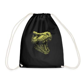 Dinosaur gift idea dino lover - Drawstring Bag - black - Front