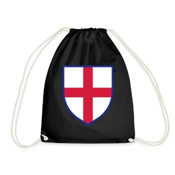 Drapeau de l’Angleterre, Bouclier de la Croix de Saint-Georges - Sac de sport léger - noir - Devant