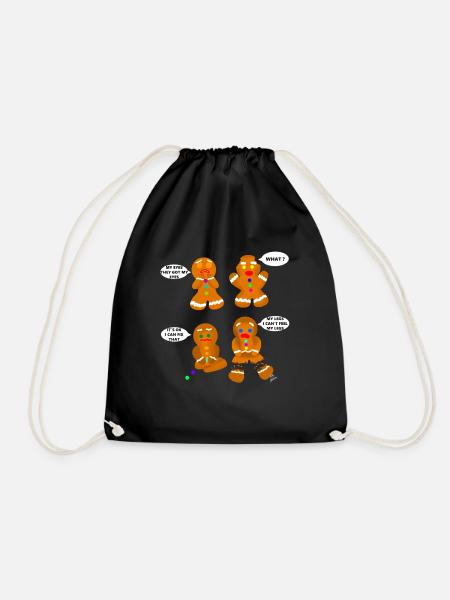 Zander Claus ® Das Original Lebkuchenmann gegessen - Turnbeutel - Schwarz