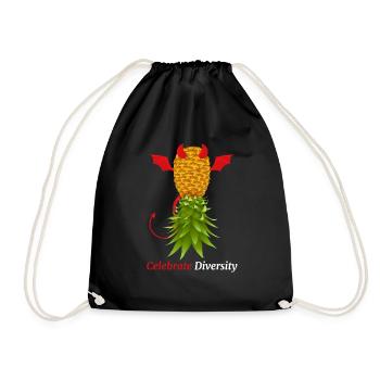 Célébrez les cadeaux échangistes de la diversité | Ananas Swi - Sac de sport léger - noir - Devant