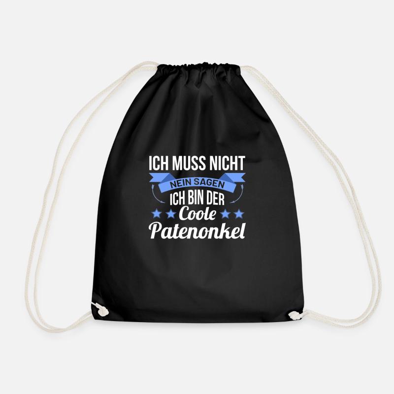 Patenonkel Patenkind Stolzer Danke Geschenk Spruch - Turnbeutel - Schwarz