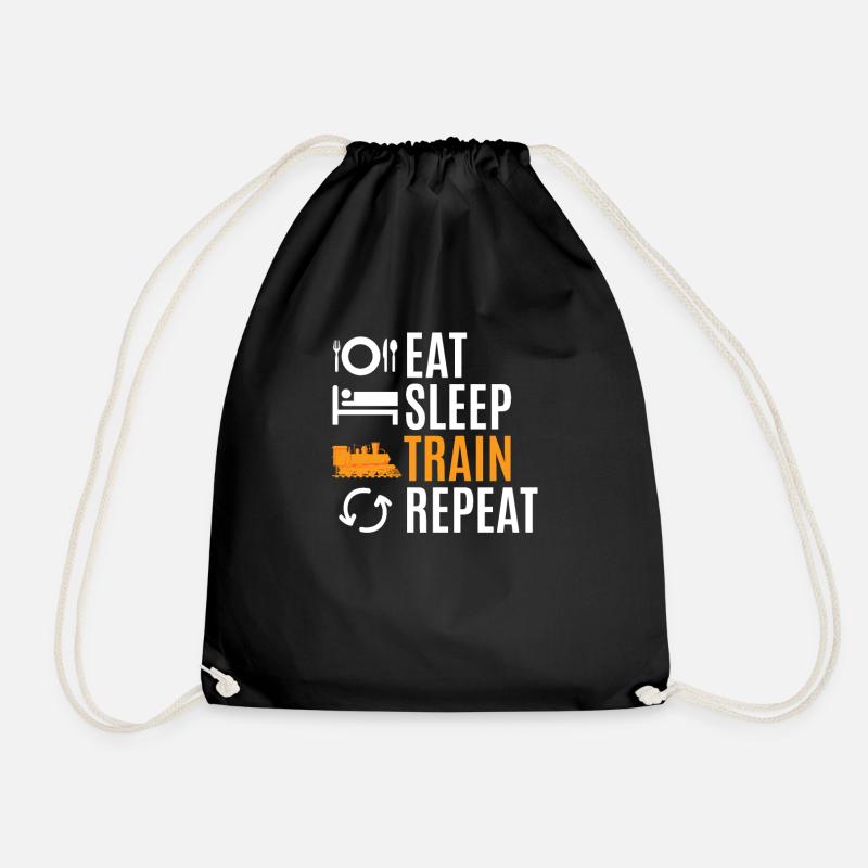 Train - Drawstring Bag - black