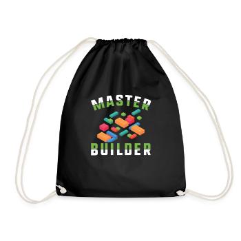 Master Builder Building Blocks Toy Bricks Gift - Turnbeutel - Schwarz - Vorne