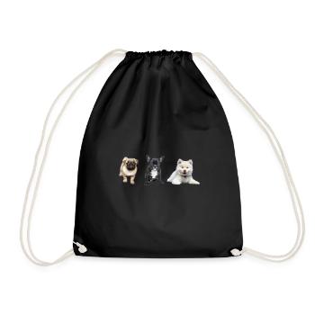 Chiot carlin - Sac de sport léger - noir - Devant