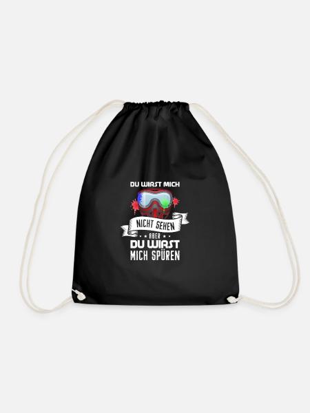 Paintball Paintballer Gotcha Geschenkidee - Turnbeutel - Schwarz