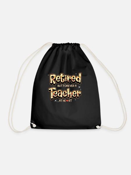 Rentnerin Rente Lehrerin Pension Spruch Geschenk - Turnbeutel - Schwarz