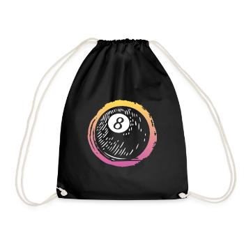 billard billard billard idée cadeau boule de billard que - Sac de sport léger - noir - Devant