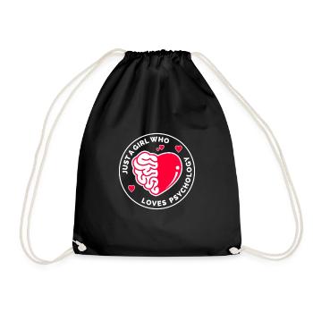 Just a Girl who loves Psychology - Drawstring Bag - black - Front